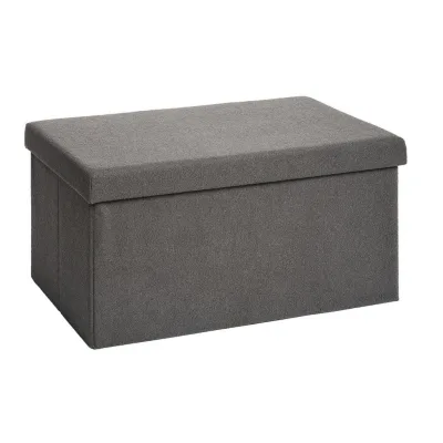 Laleni Truhenbank Dunkelgrau 38x38x76 cm