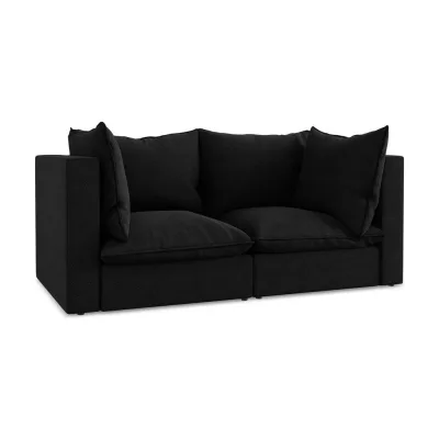 LaMiaSofa 2-Sitzer-Sofa Schwarz 180x77x90 cm