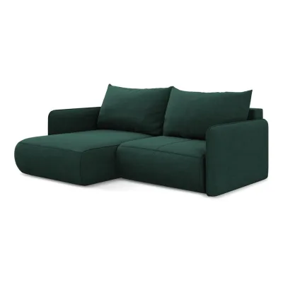 LaMiaSofa Ecksofa Dunkelgrün 207x148 cm