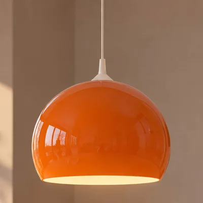 Lampenschirm MCW-M34 für Bogen- und Pendelleuchte, Ersatzschirm, Ø 40cm, Kunststoff ~ orange