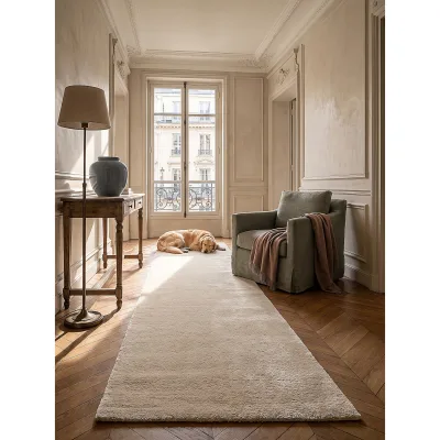 Läufer Hochflor Beige 60x110 cm - ALDAN   Kadima Design