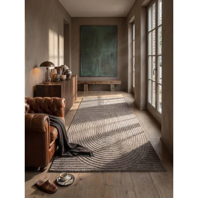 Läufer Kurzflor Braun 80x150 cm - CETINA   Kadima Design