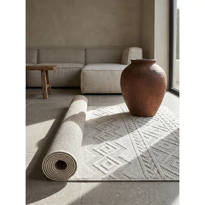 Läufer Kurzflor Creme 80x250 cm - STURA   Kadima Design