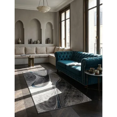 Läufer Kurzflor Grau 80x150 cm - BIENO   Kadima Design