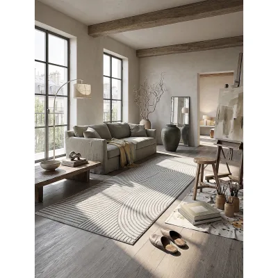 Läufer Kurzflor Grau 80x150 cm - CETINA   Kadima Design