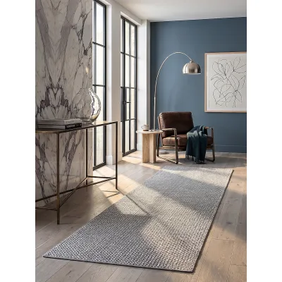 Läufer Kurzflor Grau 80x150 cm - STURA   Kadima Design