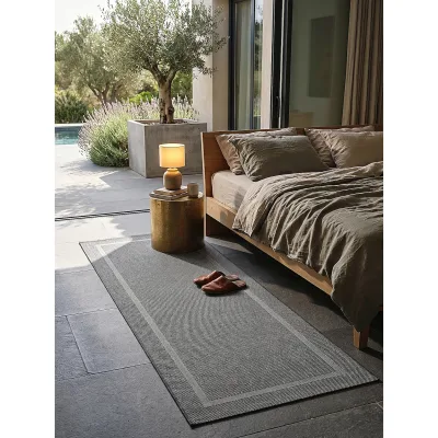 Läufer Pflegeleicht Anthrazit 80x200 cm - BORNO   Kadima Design