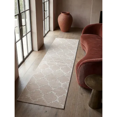 Läufer Polyester Beige 80x300 cm - ERESMA   Kadima Design