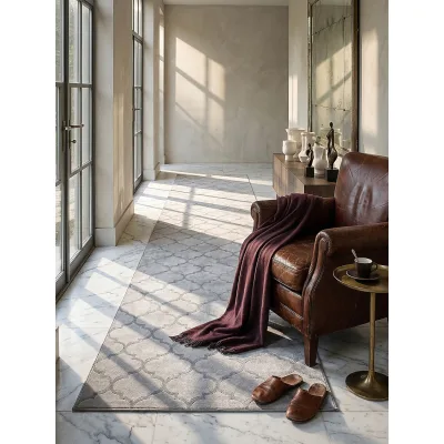 Läufer Polyester Grau 80x300 cm - ERESMA   Kadima Design