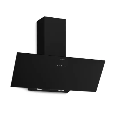 Laurel Kopffreihaube   Abluft- und Umluftmodus   Sicherheitsglas   417 m³/h   90 cm Schwarz