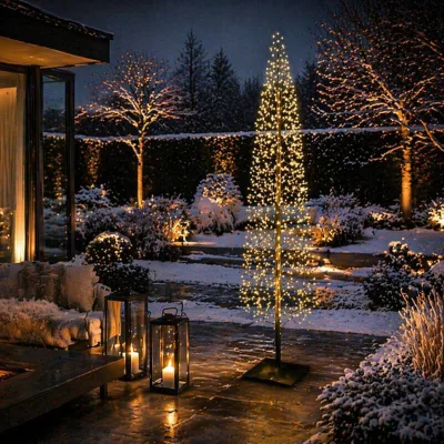 LED Baum, 1224 LEDs, schwarz, Höhe ca. 210 cm