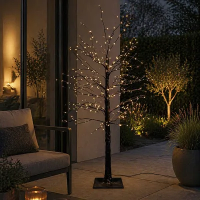 LED Baum, 800 LEDs, warmweiss, schwarz, Höhe ca. 150 cm