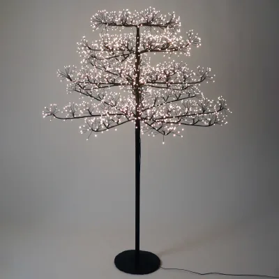 LED Baum 'Dolde', schwarz, warmweiß, 2560 LEDs, Länge ca. 180 cm
