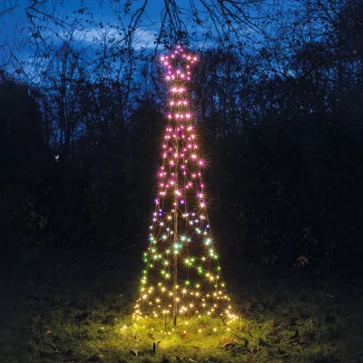 LED-Baum mit Stern, 236 LEDs, ca. Ø 70 x H 200 cm
