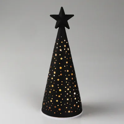 LED Baum 'Sterne', schwarz, Ø 7,5 x H 24 cm