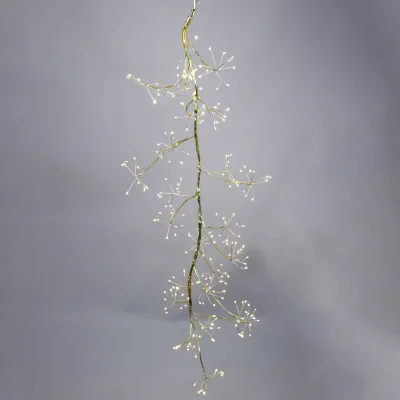 LED Cluster 'Dolde', gold, warmweiß, 800 LEDs, Länge ca. 300 cm