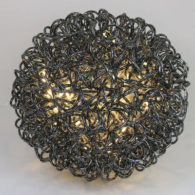 LED Drahtkugel, schwarz, 100 LEDs, ca. Ø 50 cm