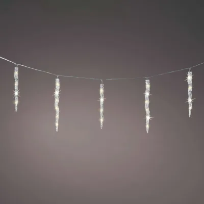 LED Eiszapfen, warmweiß, 60 LEDs, ca. 39 x 360 cm