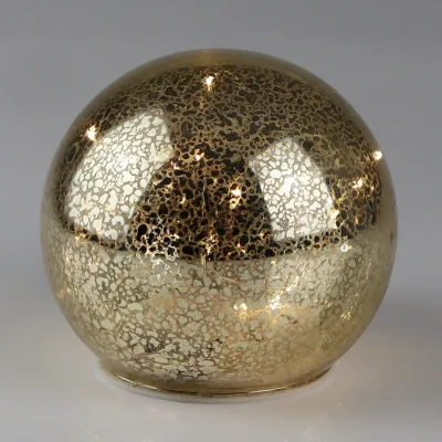 LED Kugel 'Glimmer', gold, ca. Ø 12 x H 11 cm