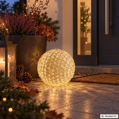 LED Kugel Sterne, warmweiß, 300 LEDs, Ø 25 cm