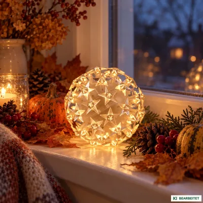 LED Kugel 'Sterne', warmweiß, ca. Ø 15 cm