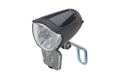 LED-Scheinwerfer 70 Lux, mit Standlicht, für E-Bikes und Naben- und Seitendynamo, abnehmarer Reflektor