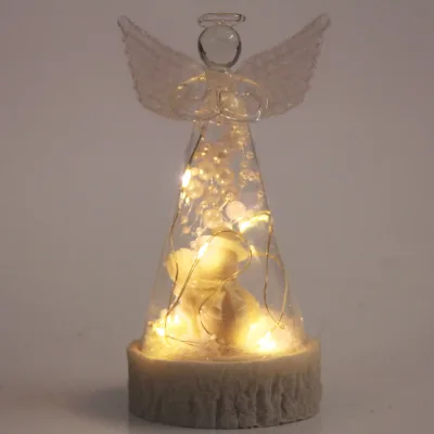 LED Schneekugel 'Engel', warmweiß, ca. Ø 8 x H 17 cm