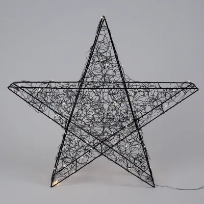 LED Stern,, schwarz, 70 LEDs, Höhe ca. 60 cm