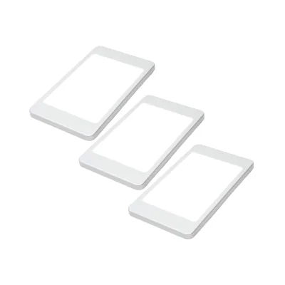 LED Unterbauleuchte, silber-grau, neutralweiss, ohne Sensor 3er SET
