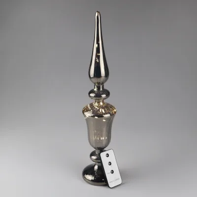 LED Zapfen 'Rauch', weiß/gold, Höhe ca. 49 cm