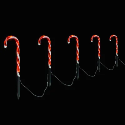 LED Zuckerstangen, bunt, Höhe ca. 55 cm, 6 Stück