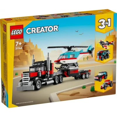 LEGO® Tieflader mit Hubschrauber