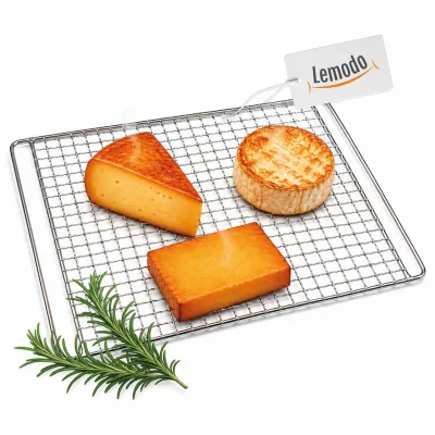 Lemodo Räucherrost Edelstahl in Netzform 36,5 x 25,5 cm, Zubehör Räucherofen