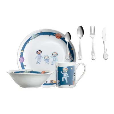 Leonardo Kindergeschirr Set mit Besteck BAMBINI AVVENTURA
