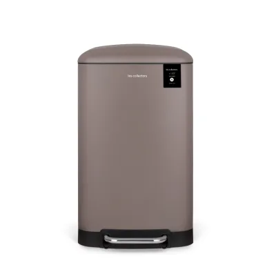 Les Collectors Tret-Mülleimer N°719 / Edelstahl / taupe / 30 L / herausnehmbarer Inneneimer/ rechteckig