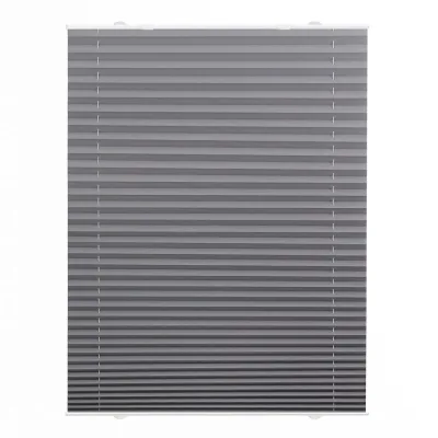 Lichtblick Plissee Haftfix, ohne Bohren Grau, 55 cm x 130 cm (B x L)