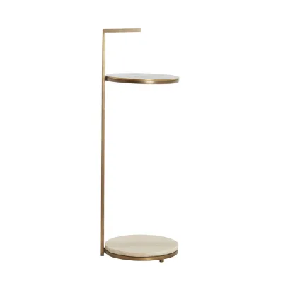 Light & Living Beistelltisch Leda Grau, Sand, Dunkelbraun, Bronze 26x76x26 cm