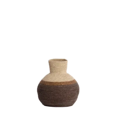 Light & Living Korbvase Bisira Braun, Natur 23.5x27x23.5 cm