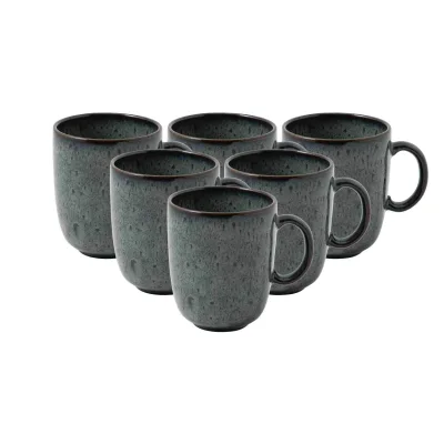 like. by Villeroy & Boch Becher mit Henkel Lave 400 ml 6er Set