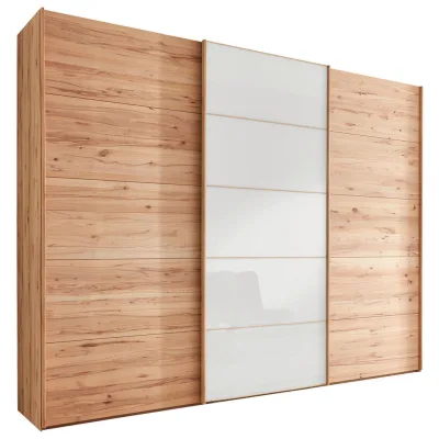 Linea Natura Schwebetürenschrank Weiß, Buche 295.2x217x67 cm
