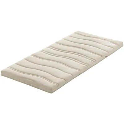 Linea Natura Topper Waldgrün Latex Weiß 160x200 cm