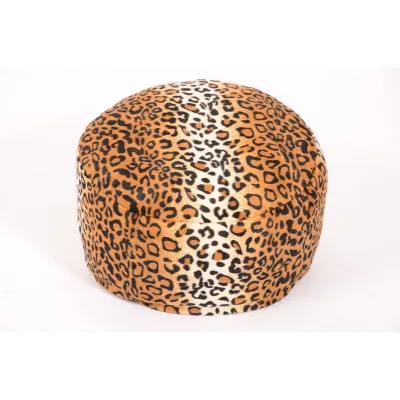 Linke Licardo Hocker Pouf Tieroptik Gepardfell Ø47/34 cm