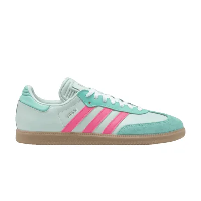 Lionel Messi x adidas Samba J Halo Mint Lucid Pink