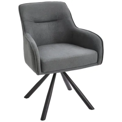 Livetastic Armlehnstuhl Grau, Schwarz 62x84x62 cm