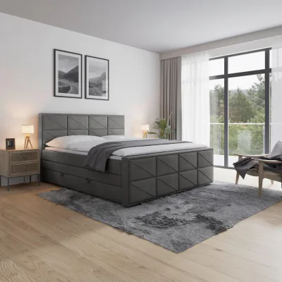 Livetastic Boxspringbett Anthrazit 180x200 cm