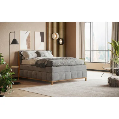 Livetastic Boxspringbett Silber 160x200 cm