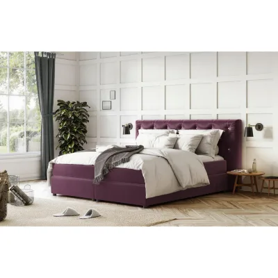 Livetastic Boxspringbett Violett 180x200 cm