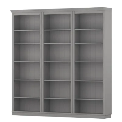 Livetastic Bücherwand Lillehammer Grau 223x222x34 cm