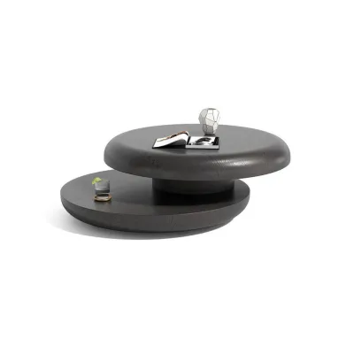 Livetastic Couchtisch Schwarz 90x35x90 cm