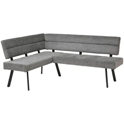 Livetastic Eckbank Anthrazit 190x150 cm